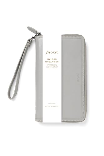 Filofax Malden Personal Compact Zip Leather Organiser - Stone - Image 2
