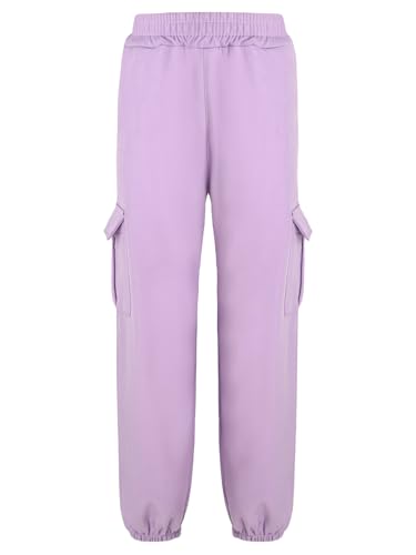 easyforever Kids Girls Boys Winter Warm Fleece Lined Cargo Trousers Jogger Sweatpants Elastic Waist Sports Pants3