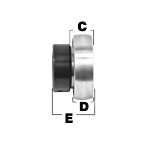 All States Ag Parts Ball Bearing - Cylindrical with Collar fits Vermeer 504C 605A 706A 706C 605C 605B 1718003 Gehl 520064 International 586649R1 John Deere L1912C New Idea K3528