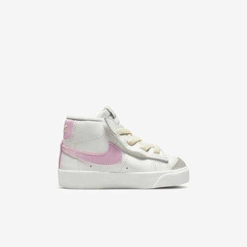 Nike Blazer Mid '77 Baby/Toddler Shoes (DA4088-106, Summit White/Coconut Milk/Honeydew/Pink) Size 33