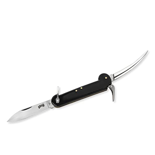 Herbertz Segler-Taschenmesser, AISI 420 Stahl, rostfrei Kunststoffgriff schwarz, Marlspieker, Öse