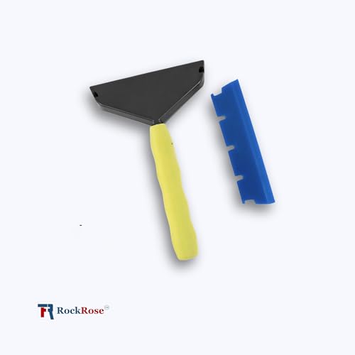 Image of RockRose Comfort Glide Window Wiper Squeegee Effortless Cleaning & Film Installation with Soft TPE Handle for Secure Grip on All Glass Surfaces