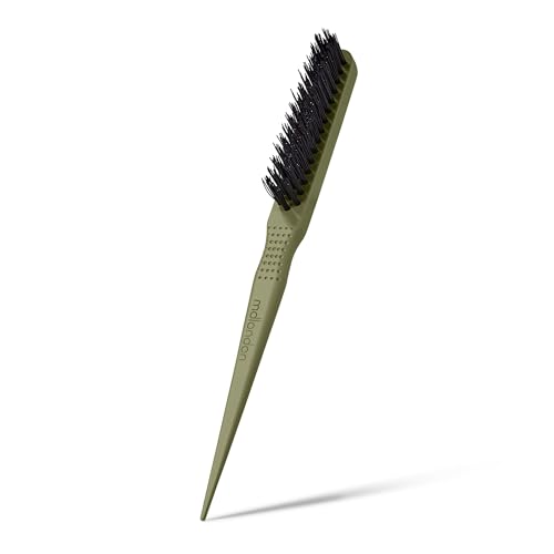 mdlondon BRUSH Tease, Backcombing for Root Lift, Soft Bristle Hair Brush with Non-Slip Grip, Slick Back Hair, Smoothing, Teasing - Genuine mdlondon Hairbrushes for Women & Men