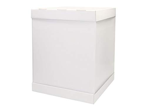 Cake Masters Tortenkarton weiß 52x52x70cm Kuchenkarton Stabile Verpackung Transportkarton Hoch Cover