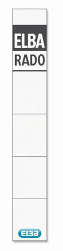 Étiquette dorsale ELBA blanche 15,9x2,4 glisse facile pour indexation