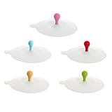 DOITOOL 5 Stück Teiliges Silikon Cup Lid in Bohnenkeim form Lebensmittelecht Wiederverwendbar...
