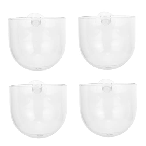 LIOOBO 4個 水草カ 水族館の装飾 生きている水族館の植物淡水 魚フィルター 水族館のサンゴ 水槽グラスポット 水生植木鉢 植栽カ 水槽の装飾 Transparent