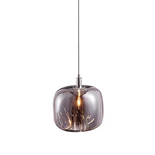 Luminaire industriel suspendu en verre soufflé main de haute qualité