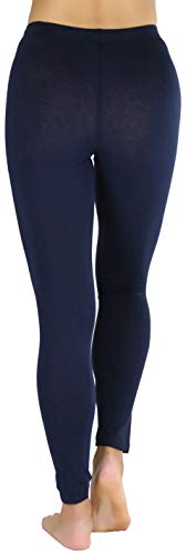 Image of ToBeInStyle Women's Skinny Fit Cotton Full Length Leggings Tights - Regular and Plus Sizes