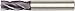 WIDIA Hanita I4S0125T075L VariMill I4S GP Roughing/Finishing End Mill, 0.75" LOC, 0.125" Cutting Dia, Carbide, TiAlN Coating, RH Cut, 4-Flute