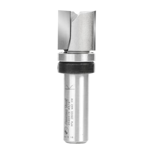 Image of Amana Tool 45463-S Carbide Tipped Flush Trim Plunge Template Router Bit 3 /4 Dia x 3 /4 Inch x 1 /2 Shank with Upper Ball Bearing