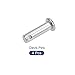 METALLIXITY Clevis Pins (6mmx20mm) 4Pcs, Single Hole Flat Head 304 Stainless Steel Fastener Pin - for Metal Devices, Furniture Installation, Industrial, DIY