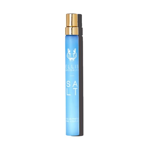 Ellis Brooklyn SALT Eau De Parfum Travel Spray- Aquatic Gourmand Musk Perfume For Women with Ylang Ylang, Tahitan Tiare, & Musk, Vegan Perfume Made In The USA, 10ml / 0.33 Fl Oz