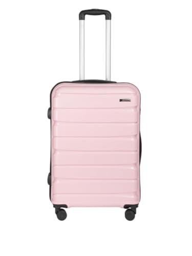 Image of Teakwood 65 CM Unisex Trolley Bag for Travel, Hard Cabin Trolley Large Travel Suitcase Bag, Lock System 360 Degree 8 Rotating Wheels (65 CM, Rose)
