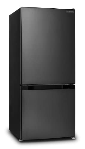 INFINITON FGC-117B - Frigorífico combi, 117 litros, Dark Inox, SmartFrost, Fast Cooling, Clase A++/E, Altura 120cm