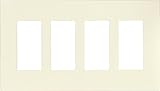 Cooper Wiring Devices 9524DS Aspire Screwless Wallplate, 4-Gang, Desert Sand