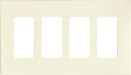 EATON 9524DS Aspire 9524 Decorative Mid Size Screw Less Wall Plate, 4 Gang 4-1/2 in L X 8.19 in W 0.08 in T, Desert Sand