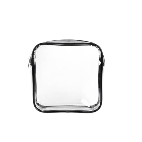 Estojo Box Transparente Grande Escolar em PVC Resistente | Organizador Multiuso para Material Escolar, Maquiagem, Viagem e Escritório | Impermeável com Zíper Reforçado
