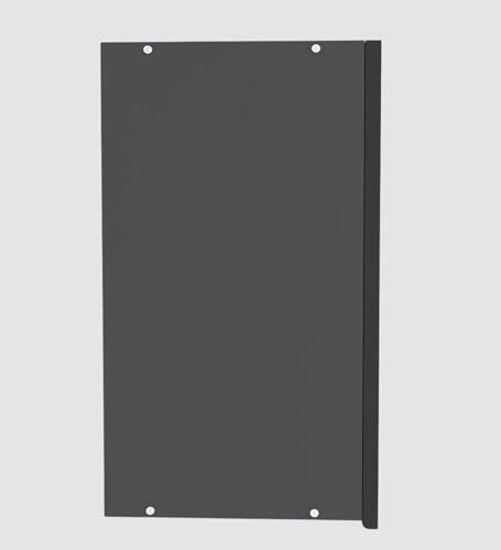 Image of SPECIALITY PANELS Aluminium Black Profile 2 Door Wall Cabinet | Fluted Glass Handless Shutters | Wall Mounted Kitchen Storage Cupboard | Space Saving Multipurpose Storage Unit | DIY Assembly