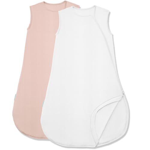 Image of PurComfy Supersoft Sleep Sack 0.5 TOG, Premium Bamboo Viscose Sleeping Bag Thin Baby Wearable Blanket 2-Way Zipper Sleepsacks