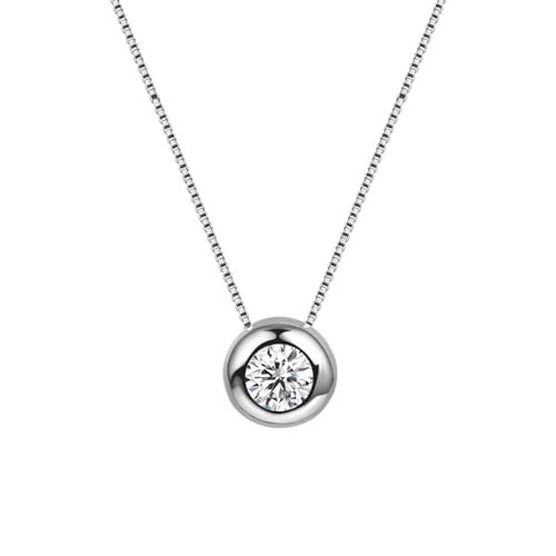 Ras du cou femme en argent avec pendentif rond pour look quotidien