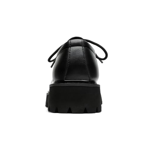 Men's Fashion Platform Chunky Dress Shoes Business Casual Height Boosting Oxford Shoes Round Toe Leather Derby Shoes3