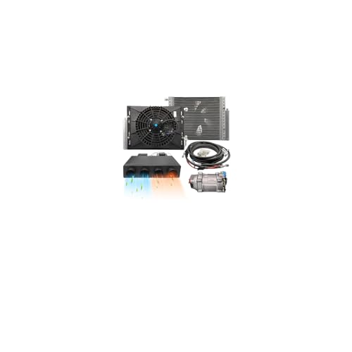 hiberry Universal DC 12V Air Conditioner Heating & Cooling Air Conditioning Under Dash 12 Volt A/C Unit for Vintage Cars, Pickup Trucks, Cab & Classic, RV, Motorhome