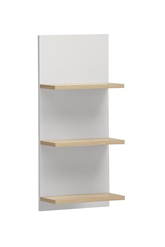Schildmeyer Regal Emmik 159502 mattweiß/weißeiche Dekor, 30,3 x 17,5 x 70,2 cm
