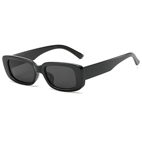 MIDEJACY Retro Rectangle Sunglasses for Women and Men
