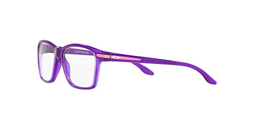 Image of Oakley Youth Unisex Kids OY8010 Cartwheel Rectangular Prescription Eyewear Frames, Polished Clear /Demo Lens