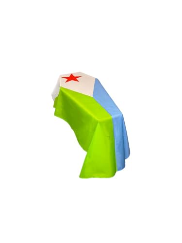 Bandera de Yibuti forma de ataúd para decorar salas temáticas y salones