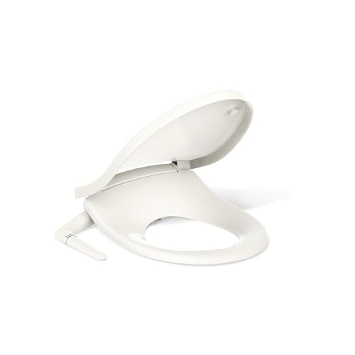 Kohler PureWash M250 Manual Round Bidet Toilet Seat, Biscuit...