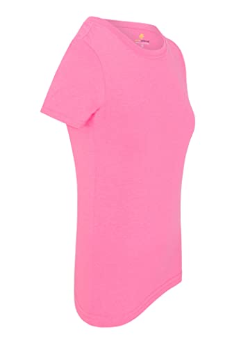 Natural Uniforms Women’s Short Sleeve Underscrub T-Shirt – Cotton Blend Scrub Base Layer for Nurses & Medical Professionals (Neon Pink, Large)