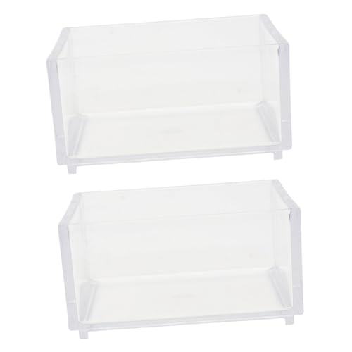 GANAZONO 爬虫類用ボウルとペットフードボウル 透明アクリル製 厚手デザイン 爬虫類の餌と給水用 小型ペット用 昆虫飼育や飼育管理シーンに 2個セット