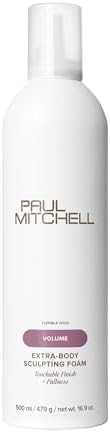 Paul Mitchell Extra-Body Sculpting Foam, Adds Fullness, Touchable Finish, For Fine Hair