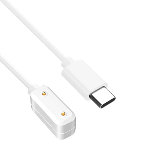 Image of ZORBES 3.3Ft /1M USB C Watch Charger Cable for Samsung Fit 3 (1.6'' Display), Replacement Galaxy Fit 3 Smart Charger Cable, Dual Pin Magnetic Charging for Samsung Watch (White)
