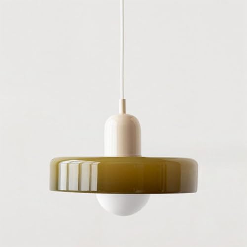 Plafonnier élégant et lampe suspendue en verre coloré rétro pour chambre