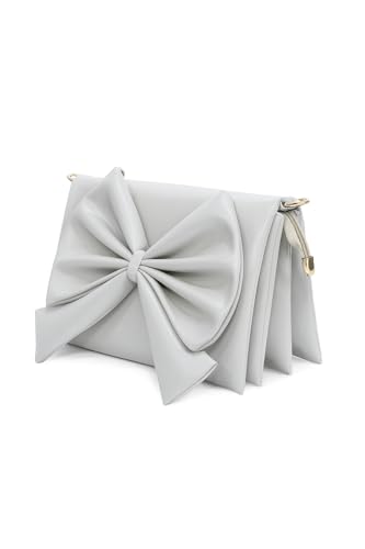 Image of Women's Bow Crossbody Bag - Shoulder Purse & Sling Handbag - Multi-Pocket Partitioned Side Bag with Adjustable Strap for Party, Wedding & Casual