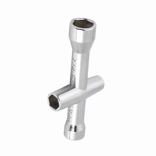 SPYMINNPOO RC-Car-Räder-Werkzeuge, Multifunktionale Modell-Kreuzschlüssel, Aluminium-Kreuzschlüssel, Hülse für M2 M2,5 M3 M4 Schrauben und Muttern