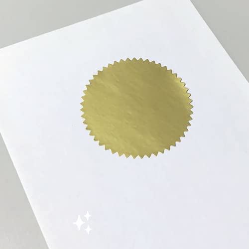 400 Pack, 2" Certificate Award Seals Stickers - Silver/Gold #TOP7