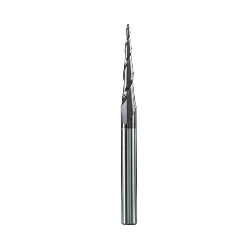 Broca cónica del enrutador de la carpintería del cortador del cono de la forma cónica del molino de extremo de la nariz de la bola de 6m m (1PCS C)