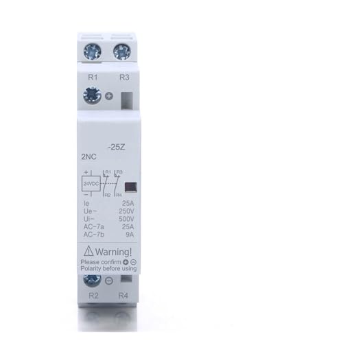 Contacteur CC 2P 25A HCH8s-25Z rail de guidage automatique 24V 2NC
