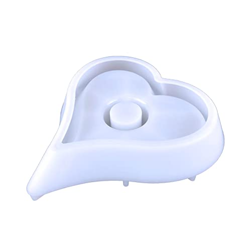 Resin Candle Holder Mold，3D Scented Candles Holder Molds For Epoxy Resin For Resin Casting，Heart Shaped Candlestick Silicone Molds For Craft Making Decoration #TOP3