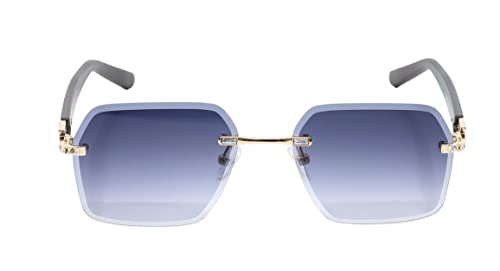 FLAWLESS EYEWEAR Retro Wood Buffs Vintage Style Rhinestones Decorated Sunglasses for Women & Men Fashion Crystal Shades2