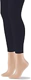 No nonsense Women's Super Opaque Contol Top Footless Tights, Navy/Black, Medium