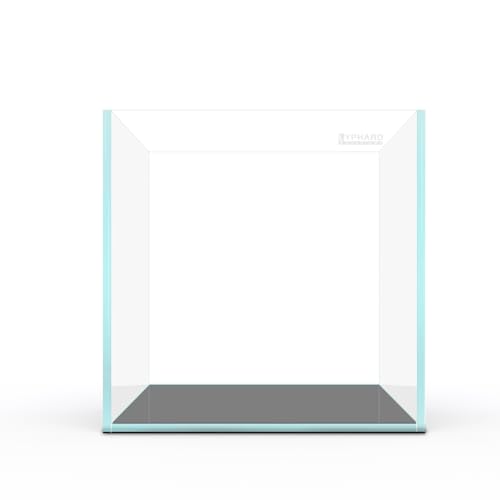 Image of LYPHARD AQUARIUMS 33 Gallon Cube Rimless Aquarium, Ultra Clear Low Iron Large Fish Tank, L19.7xW19.7xH19.7 Glass Thickness 8mm with EVA Foam Leveling Mat