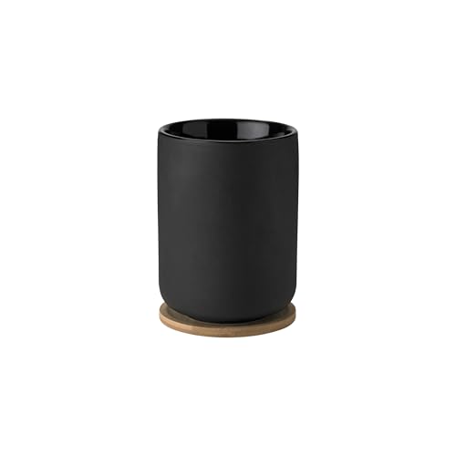Stelton Theo Thermobecher mit Untersetzer 0.25 l. Black