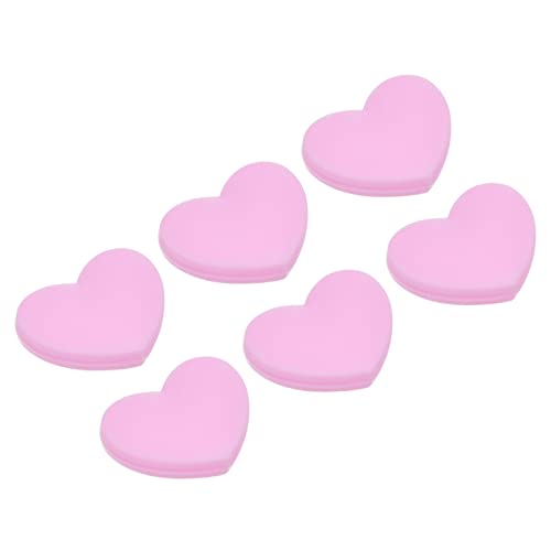 PATIKIL Tennis Vibration Dampener, 6 Pack Heart-Shaped Silicone Shock Absorber Racket String Damping for Tennis Racquet, Pale Pink