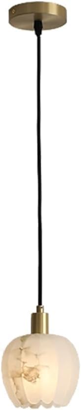 Marble Pendant Light, 1-Light Copper Modern Flower Shape Hanging Pendant Light Fixture E14 Ceiling Hanging Light Compatible