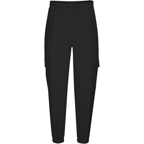 JEShifangjiusu Mens Elastic Waist Cargo Pants Casual Lightweight Drawstring Tapered Pant with Pockets4